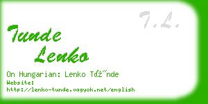 tunde lenko business card
